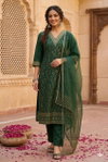 Bs 149 Jacard Weaving Work Kurti With Bottom Dupatta